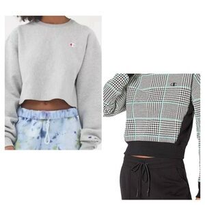 Lot of 2 Champion Reverse Weave Cropped Sweatshirts Sz. M